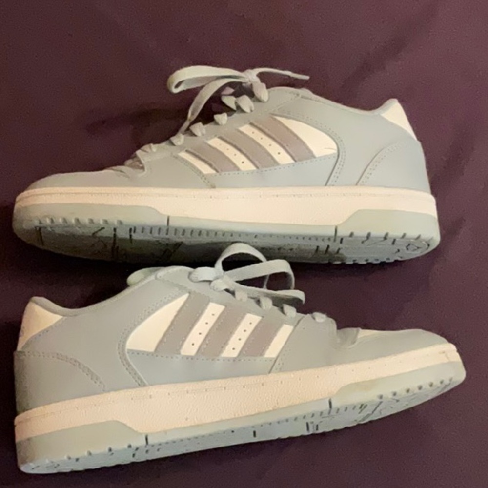 Adidas Sky Blue and White Athletic Shoes - Picture 7 of 7